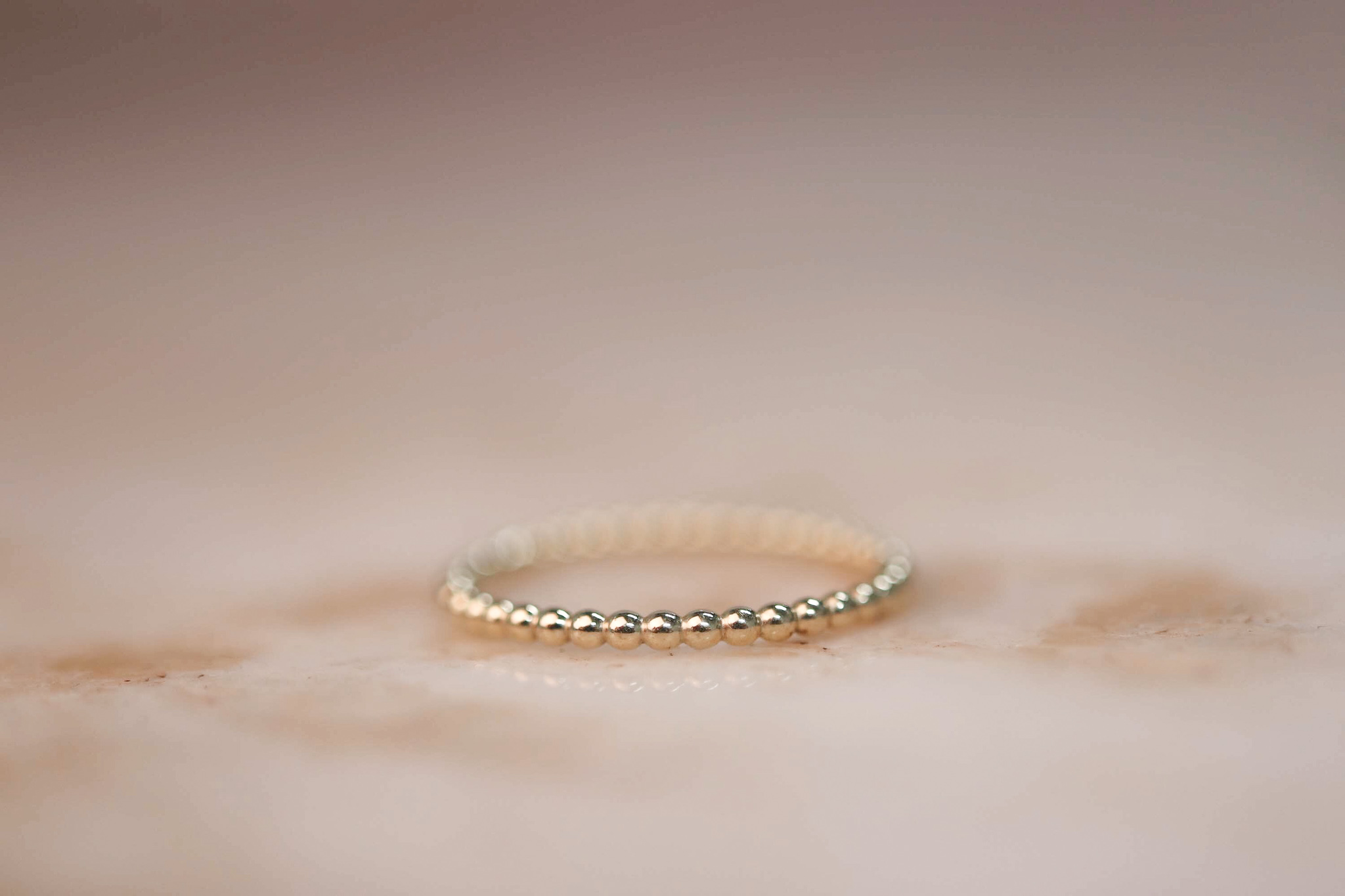 Dots Stacking Ring 14k Yellow Gold Bobini Roots
