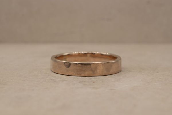 4 mm Organically Hammered Ring